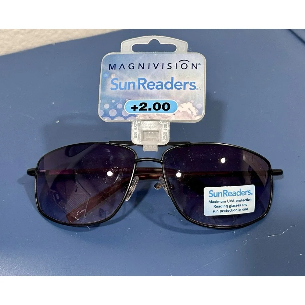 Foster Grant SunReaders Shay Mens +2.00 Bifocal-Style UV Protection Sunglasses